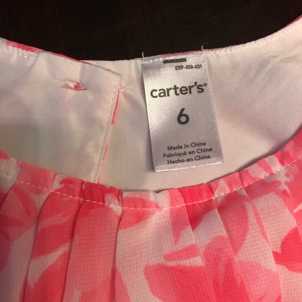 Little girls pink flower dress